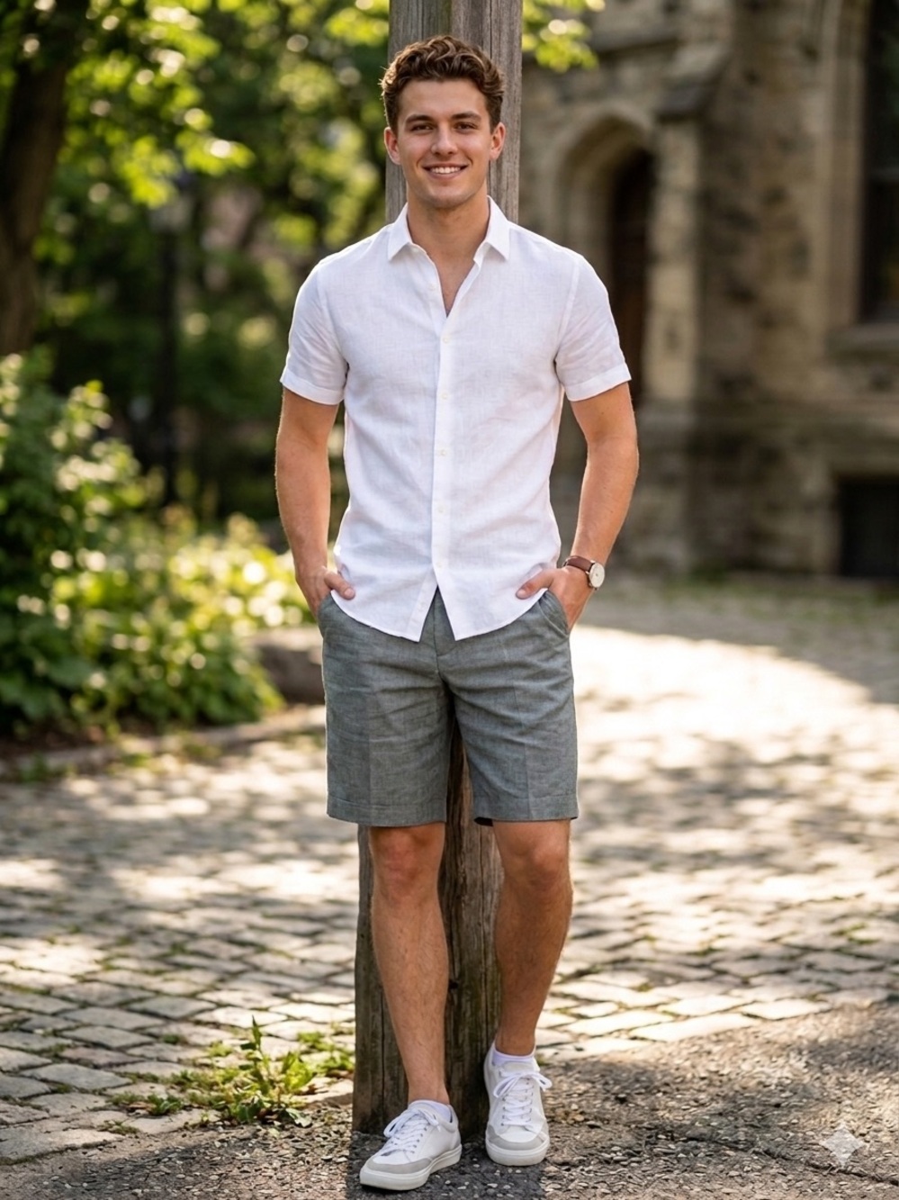 $175 Ted Baker London | Cotton-Tencel Smart Wide-Leg Shorts 32R light green